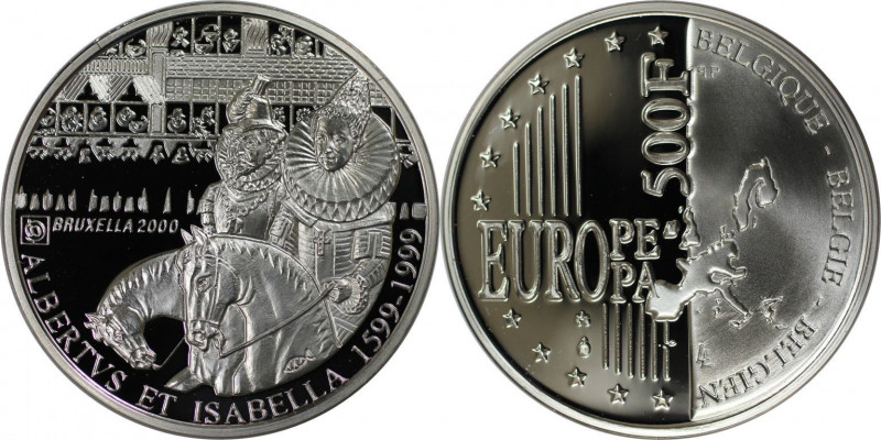 Europäische Münzen und Medaillen, Belgien / Belgium. Albert und Isabella. 500 Fr...