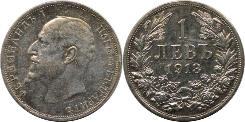 Europäische Münzen und Medaillen, Bulgarien / Bulgaria. Ferdinand I. 1 Lew 1913....