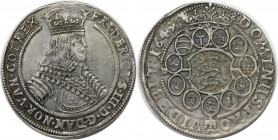 Europäische Münzen und Medaillen, Dänemark / Denmark. Frederik III. (1648-1670). Speciedaler 1649, Kopenhagen, Münzmeister Heinrich Köhler. Stempelsch...