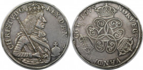 Europäische Münzen und Medaillen, Dänemark / Denmark. Speciedaler 1675, Kopenhagen. Silber. Dav. 3631, Hede 65. Sehr schön-vorzüglich, Attraktives Exe...
