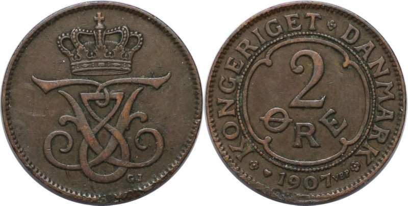 Europäische Münzen und Medaillen, Dänemark / Denmark. Frederik VIII (1906-1912)....
