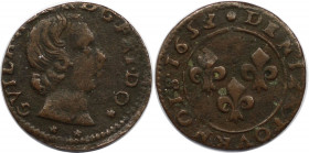 Europäische Münzen und Medaillen, Frankreich / France. Orange. Guillaume-Henri. Denier Tournois 1653. Kupfer. 1,05 g. 16 mm. Sehr schön