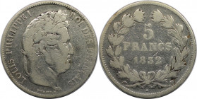 Europäische Münzen und Medaillen, Frankreich / France. Louis Philippe I. (1830-1848). 5 Francs 1832 BB. Silber. KM 749.3. Schön