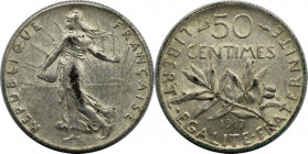 Europäische Münzen und Medaillen, Frankreich / France. Dritte Republik (1870-1940). 50 Centimes 1917. Silber. KM 854. Vorzüglich