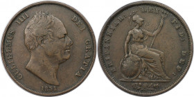 Europäische Münzen und Medaillen, Großbritannien / Vereinigtes Königreich / UK / United Kingdom. William IV. (1830-1837). Penny 1831. Kupfer. KM 707. ...