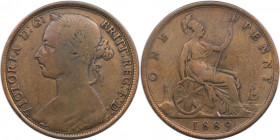 Europäische Münzen und Medaillen, Großbritannien / Vereinigtes Königreich / UK / United Kingdom. Victoria (1837-1901). 1 Penny 1889. Bronze. KM 755. S...