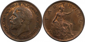 Europäische Münzen und Medaillen, Großbritannien / Vereinigtes Königreich / UK / United Kingdom. George V. (1910-1936). Farthing 1928. Bronze. KM 825....