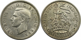 Europäische Münzen und Medaillen, Großbritannien / Vereinigtes Königreich / UK / United Kingdom. George VI. (1936-1952). 1 Shilling 1940. 5,66 g. 0.50...