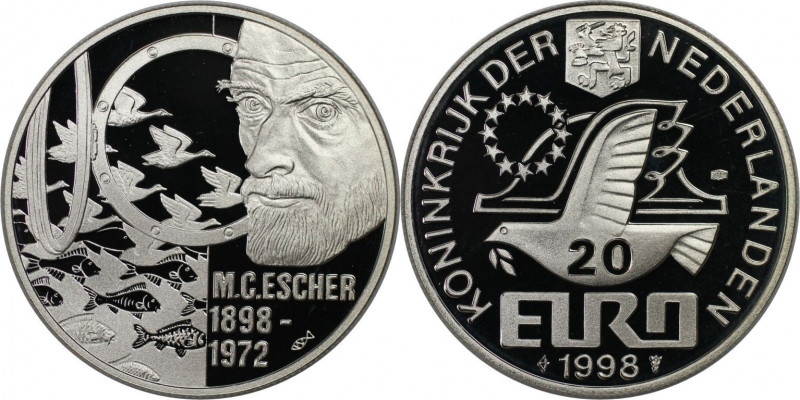 Europäische Münzen und Medaillen, Niederlande / Netherlands. M.C. Escher, 1898-1...