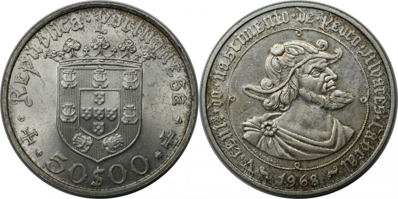 Europäische Münzen und Medaillen, Portugal. Pedro Alvares Cabral. 50 Escudos 196...