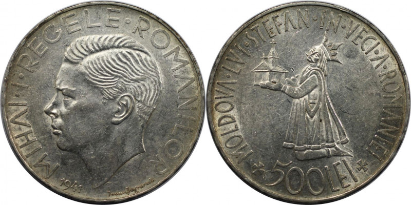 Europäische Münzen und Medaillen, Rumänien / Romania. Mihai I. 500 Lei 1941. Sil...