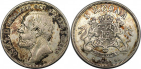 Europäische Münzen und Medaillen, Schweden / Sweden. Oskar II. (1872-1907). 1 Krona 1904. Silber. KM 760. Sehr schön