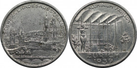 Europäische Münzen und Medaillen, Schweiz / Switzerland. Zürich. Medaille 1939, von Kramer. Auf den Aluminium Pavillon auf der Schweizer Landesausstel...