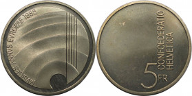 Europäische Münzen und Medaillen, Schweiz / Switzerland. Jahr der Musik. 5 Franken 1985. Kupfer-Nickel. KM 64. Polierte Platte