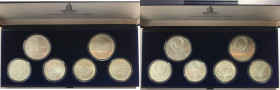 Russische Münzen und Medaillen, Lots und Sammlungen Russische Münzen und Medaillen. UdSSR und Russland. Olympische Spiele in Moskau 1980. 4 x 5 Rubel,...