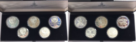 Russische Münzen und Medaillen, Lots und Sammlungen Russische Münzen und Medaillen. UdSSR und Russland. Olympische Spiele in Moskau 1980. 2 x 5 Rubel,...