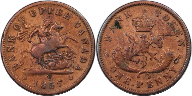 Weltmünzen und Medaillen, Kanada / Canada. Token - Upper Kanada. 1 Penny 1857. K...