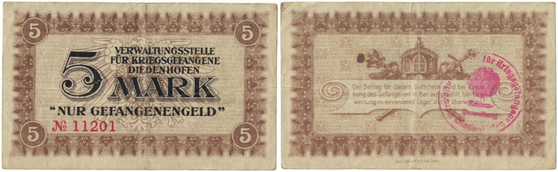 Banknoten, Deutschland / Germany. Notgeld. Kriegsgefangenenlager, Diedenhofen (L...