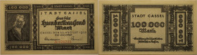 Banknoten, Deutschland / Germany. Notgeld Cassel, Inflation. 100 000 Mark 1923. II
