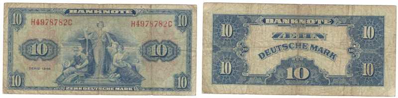 Banknoten, Deutschland / Germany. BRD: Bank Deutscher Länder (1948-1949). 10 Deu...