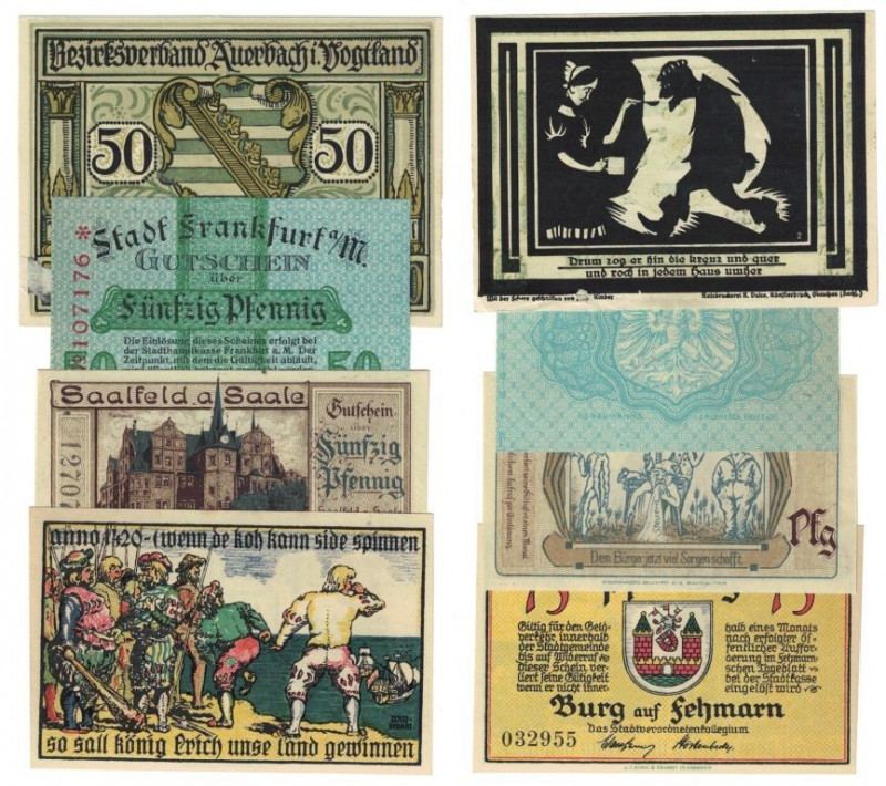 Banknoten, Deutschland / Germany, Lots und Sammlungen. Schleswig-Holstein. Notge...