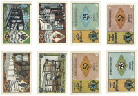 Banknoten, Deutschland / Germany, Lots und Sammlungen. Notgeld Pößneck. 25 Pfennig, 2 x 50 Pfennig, 75 Pfennig ND(1920-1921). Lot von 4 Banknoten. Kas...