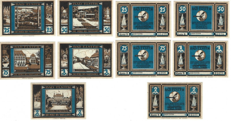 Banknoten, Deutschland / Germany, Lots und Sammlungen. Sachsen, Bad Elster, Spar...