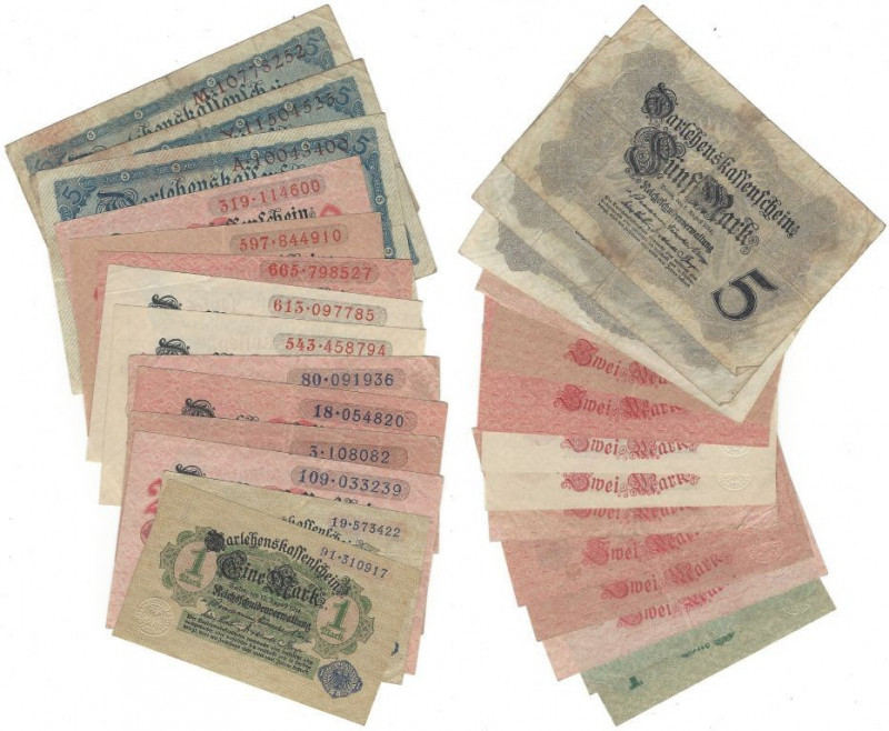 Banknoten, Deutschland / Germany, Lots und Sammlungen. Geldscheine I. Weltkrieg ...