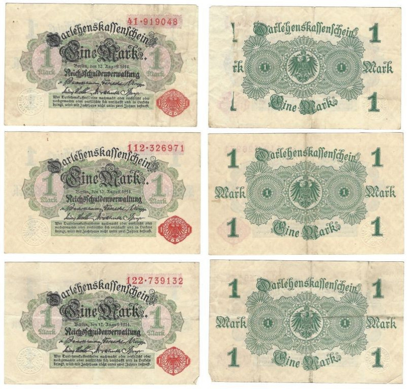 Banknoten, Deutschland / Germany, Lots und Sammlungen. Geldscheine I. Weltkrieg ...