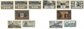 Banknoten, Deutschland / Germany, Lots und Sammlungen. Eschershausen 10, 25 Pfennig und 1 Mark 1921. Finsterwalde 50 Pfennig 1921. Emden 25 Pfennig 19...
