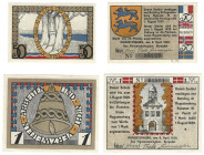 Banknoten, Deutschland / Germany, Lots und Sammlungen. Augustenburg. 50 Pfennig, 1 Mark 1920 Notgeld. Lot von 2 Banknoten. Kassenfrisch