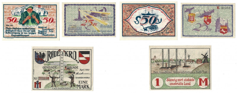 Banknoten, Deutschland / Germany, Lots und Sammlungen. Bremerhaven 25 - und 50 P...