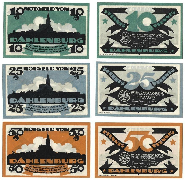 Banknoten, Deutschland / Germany, Lots und Sammlungen. Notgeld Dahlenburg Spar u...