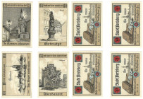Banknoten, Deutschland / Germany, Lots und Sammlungen. Notgeld Perleberg. 4 x 50 Pfennig 1921. Lot von 4 Banknoten. Kassenfrisch