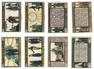Banknoten, Deutschland / Germany, Lots und Sammlungen. Notgeld Pößneck. 4 x 75 Pfennig 1921. Lot von 4 Banknoten. Kassenfrisch