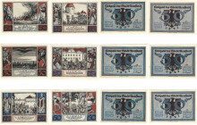 Banknoten, Deutschland / Germany, Lots und Sammlungen. Arnstadt. 6 x 50 Pfennig 1921 Notgeld. Lot von 6 Banknoten. Kassenfrisch