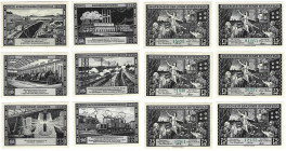 Banknoten, Deutschland / Germany, Lots und Sammlungen. Bitterfeld. 6 x 75 Pfennig 1921 Notgeld. Lot von 6 Banknoten. Kassenfrisch