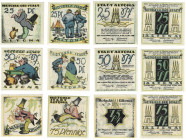 Banknoten, Deutschland / Germany, Lots und Sammlungen. Altona. 2 x 25 Pfennig, 2 x 50 Pfennig, 2 x 75 Pfennig 1921 Notgeld. Lot von 6 Banknoten. Kasse...