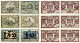 Banknoten, Deutschland / Germany, Lots und Sammlungen. Colditz. 6 x 50 Pfennig 1921 Notgeld. Lot von 6 Banknoten. Kassenfrisch
