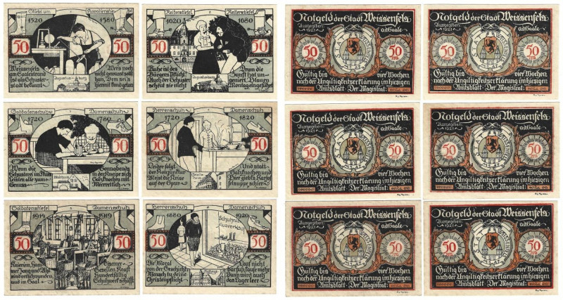 Banknoten, Deutschland / Germany, Lots und Sammlungen. Weissenfels a.d. Saale 6 ...