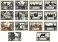 Banknoten, Deutschland / Germany, Lots und Sammlungen. Notgeld Paderborn. 2 x 25 Pfennig, 2 x 50 Pfennig, 75 Pfennig, 1 Mark, 2 Mark 1921. Lot von 7 B...