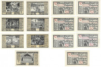 Banknoten, Deutschland / Germany, Lots und Sammlungen. Notgeld Rieder a.Ostharz. 7 x 50 Pfennig 1921. Lot von 7 Banknoten. Kassenfrisch