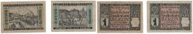 Banknoten, Deutschland / Germany, Lots und Sammlungen. Berlin. 2 x 2 Mark 1922. Notgeld. Lot von 2 Banknoten. Kassenfrisch