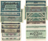 Banknoten, Deutschland / Germany, Lots und Sammlungen. Sächsische Bank zu Dresden. 2 x 500 Mark 12.3.1923 (Pick: S957, Ro: Sax14), 100000 Mark 2.7.192...