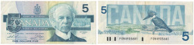 Banknoten, Kanada / Canada. 5 Dollars 1986. Pick 95b. II