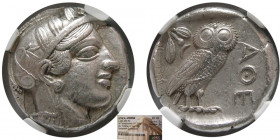 ATTICA, Athens. 440-404 BC. Silver Tetradrachm.  NGC Choice XF.