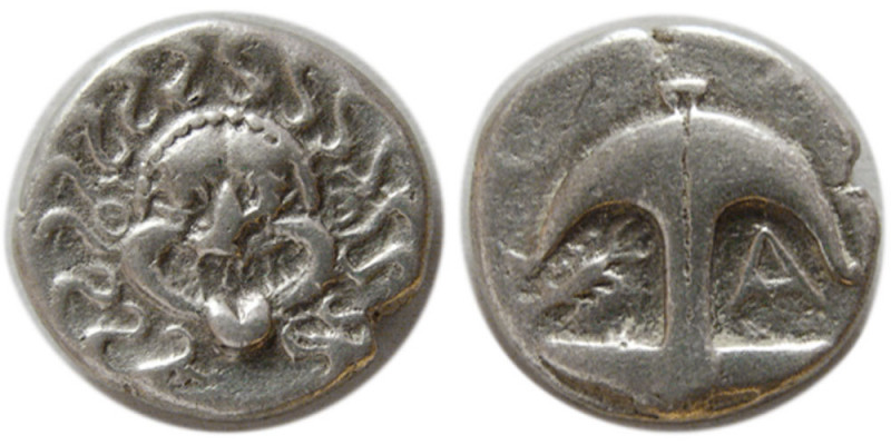THRACE, Apollonia Pontika. Mid-late 4th century BC. AR Drachm (3.05 gm; 14 mm). ...