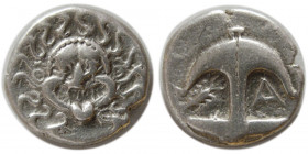THRACE, Apollonia Pontika. Mid-late 4th century BC. AR Drachm.