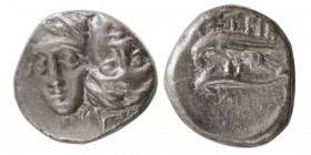 MOESIA, Istros. 4th century BC. AR 1/4 Drachm.