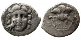 CARIA, Caunus. 189 BC. (of Rhodian types). AR Drachm.